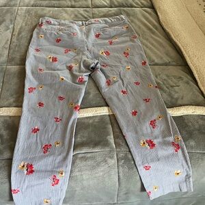 Floral Striped Pants